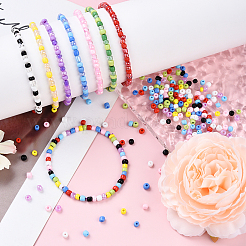 108 г 9-х цветных стеклянных бусин&nbsp;SEED-YW0002-70