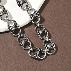 Браслеты-цепочки из нержавеющей стали 304 для мужчин и женщин&nbsp;BJEW-D385-06AS