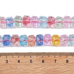 Прозрачные стеклянные бусмины кракле&nbsp;EGLA-F167-01