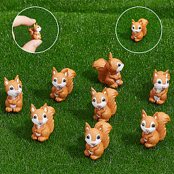 30 шт. ПВХ пластиковые миниатюрные украшения в виде белки&nbsp;DJEW-SP0001-27