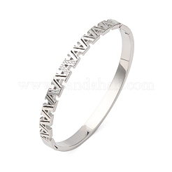 Женские браслеты-шарниры из нержавеющей стали 304 с микропаве из кубических цирконий&nbsp;BJEW-Z146-01P