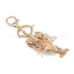 Брелки с подвеской из сплава лобстера и стразами&nbsp;KEYC-B019-03