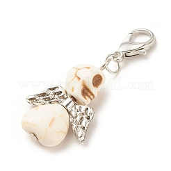 Подвесные украшения из окрашенной синтетической бирюзы&nbsp;HJEW-JM00672