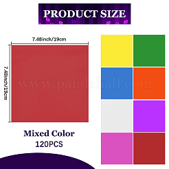 120 шт. 8 цвета квадратная упаковка для конфет из полипропилена&nbsp;DIY-WH20055-017A