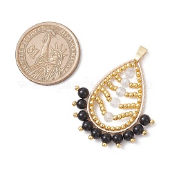 Подвески из стеклянных бусин в виде листьев&nbsp;PALLOY-MZ00866-03