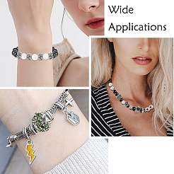 50 шт. 10 стиля старинные посеребренные металлические сплавы со стразами европейские бусины&nbsp;ALRI-YW0001-29