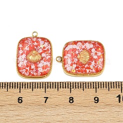 Подвески из нержавеющей стали 304 с эмалью&nbsp;STAS-P415-04G-02