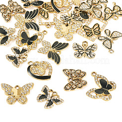 24 шт. 12 стиля подвески из сплава с черной эмалью&nbsp;FIND-TA0008-18