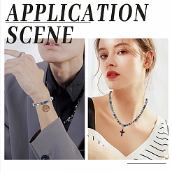 7 нити 7-х цветные непрозрачные гальванизированные стеклянные бусины нити&nbsp;EGLA-PH0001-25