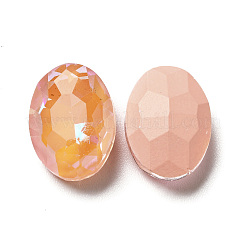 Стеклянные кабошоны со стразами в флуоресцентном стиле мокко&nbsp;GGLA-M005-01A-362MK