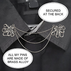 Подвесные цепи с подвесками из сплава осьминога&nbsp;AJEW-GO00023