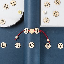 260 шт. 26 стиля незаконченные соединители из натурального дерева тополя&nbsp;WOOD-LS0001-06