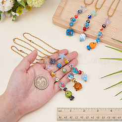 6 шт. подвеска ручной работы в виде рыбы-гриба сглаза&nbsp;HJEW-AR00014