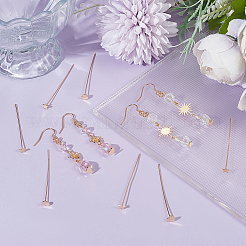 40 шт. 2 стиля латунных булавок в форме сердца и звезды KK-BBC0009-53