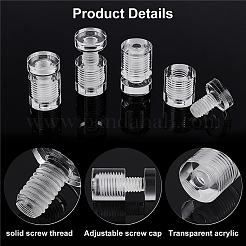 Прозрачные акриловые штифты&nbsp;FIND-WH0038-33