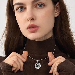 2 шт. 2 стиля нержавеющая сталь плоская круглая с цветочным диффузором эфирного масла медальон кулон ожерелья для женщин&nbsp;NJEW-HS0001-17