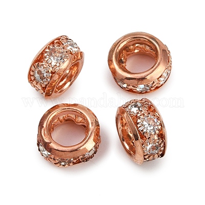 Латунные бусины со стразами &nbsp;KK-U071-02C-01RG-1