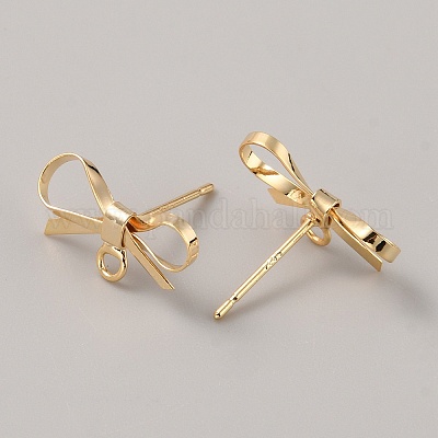 Латунные серьги&nbsp;KK-WH0031-94G-1