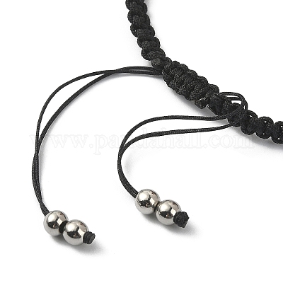 Плетеный браслет из натуральных и синтетических драгоценных камней BJEW-TA00335-1