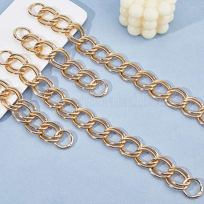 4 шт. 2-х стилистические алюминиевые двухзвенные цепи для удлинителей сумок&nbsp;HJEW-HS0001-02-1