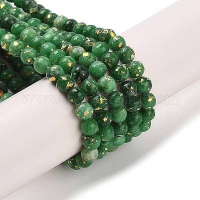 Собранные нити бусин из натурального доломита и синтетического опала&nbsp;G-Q017-G06-01G-1-1