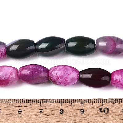 Окрашенные естественный агат бисер пряди&nbsp;G-T144-51A-03-1