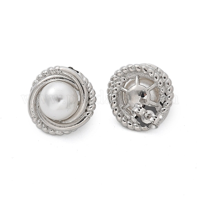 Латунь серьги EJEW-R016-18P-1