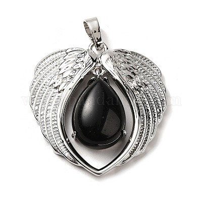 Подвески из натурального обсидиана KK-K331-02P-05-1