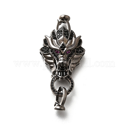 Латунные микро проложить кубического циркония раз за застежками KK-M318-25B-1