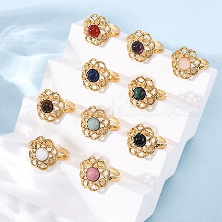 Регулируемые открытые манжетные кольца из нержавеющей стали 304 RJEW-A071-05G-1