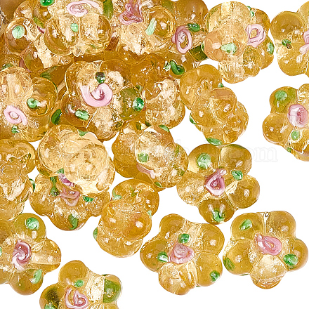 40шт ручной работы бусины лэмпворк LAMP-PA0001-11B-1