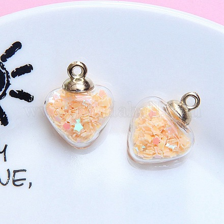 Кулон из стеклянной бутылки&nbsp;LS-GLAA-TAC0016-06B-1