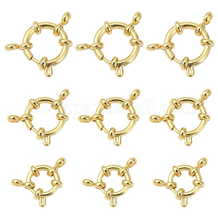 6 шт. 3 стиля ионного покрытия (IP) 304 нержавеющая сталь пружинные кольца застежки STAS-YW0003-53-1