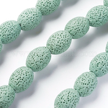 Бусы из натуральной лавы G-F671-03B-16-1