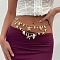 Summer Natural Shell & Plastic Pearl & Iron Starfish Alloy Double Layer Waist Belly Chains for Women, Golden, 705mm