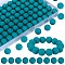 80Pcs Round Silicone Focal Beads, Teal, 15mm, Hole: 2mm