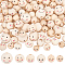 120Pcs 6 Styles Printed Natural Wood European Beads, Undyed, Large Hole Beads, Round with Smiling Face Pattern, Mixed Color, 13~25x13.5~23.5mm, Hole: 3.5~5.5mm, 20pcs/style
