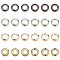 24Pcs 4 Colors Alloy Grommet Eyelet Findings, Screw Together Grommet Ring, for Bag Making, Mixed Color, 2.1x0.6cm, Hole: 10.5mm, 6pcs/color