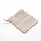 Flax Cloth Blank DIY Craft Drawstring, for Gifts Jewelry and Storage Bag, Rectangle, Gainsboro, 12x10.3x0.4cm