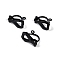304 Stainless Steel Clip-on Earring Findings, with Horizontal Loops, Black, 12x6x8.5mm, Hole: 1.2mm