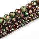 Выпечка окрашенные стеклянные бусины пряди X1-DGLA-N003-6mm-B07-2