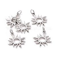 Подвески из нержавеющей стали 201 с эффектом солнечного затмения&nbsp;STAS-S105-T547D-1