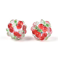 Круглые бусины из смолы в виде фруктов&nbsp;RESI-T059-03F