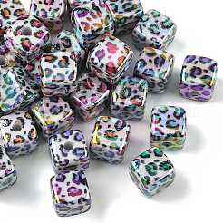 30шт УФ-покрытие непрозрачные акриловые бусины&nbsp;OACR-FS0002-56