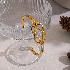 Классические открытые браслеты-манжеты из нержавеющей стали 304 для женщин&nbsp;KS3357