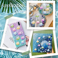 20 шт. прозрачная смола и искусственный жемчуг кабошоны&nbsp;CRES-YW0001-48