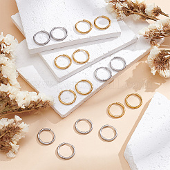 12 пара серег-колец Huggie Hoops из нержавеющей стали 202&nbsp;EJEW-UN0003-18