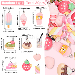 Подвески из непрозрачной смолы на тему океана&nbsp;RESI-SC0036-48