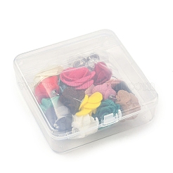 17 шт. броши-цветы из ткани&nbsp;JEWB-FG00002