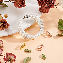 6 шт. 3-цветные латунные подвески-коннекторы с прозрачным кубическим цирконием&nbsp;KK-PH0006-66